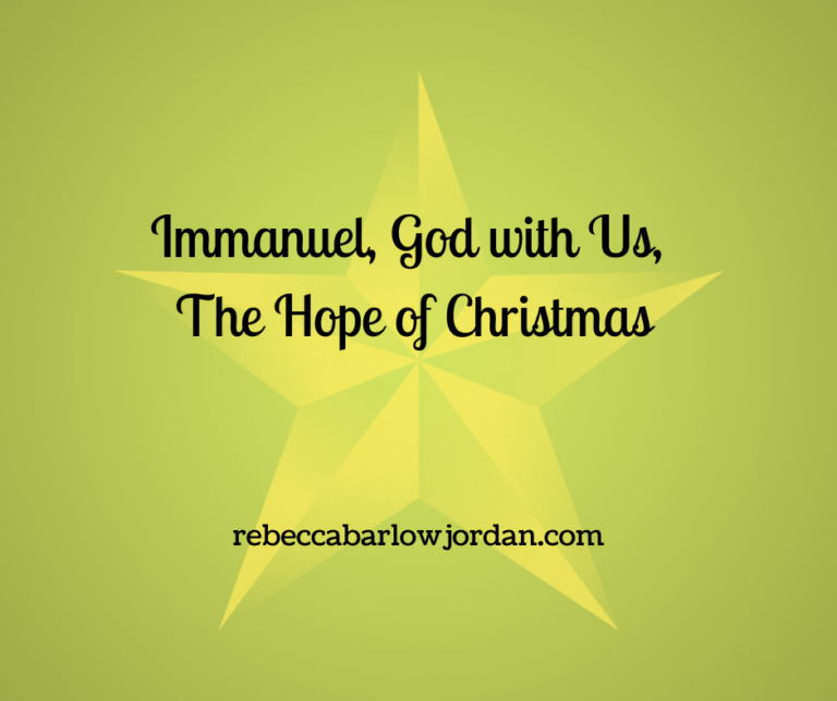 Immanuel God With Us The Hope Of Christmas Rebecca Barlow Jordan